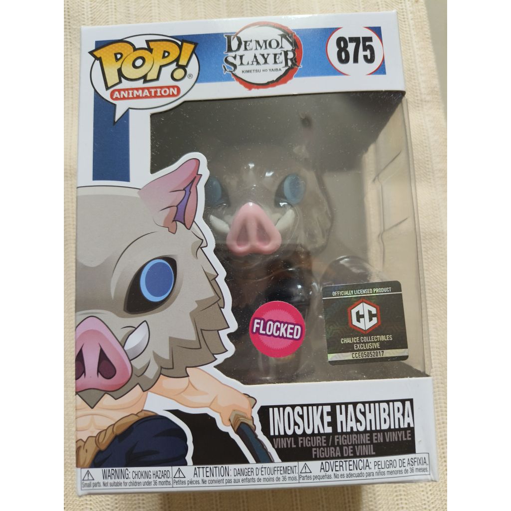 แท้ พร้อมส่ง Funko Pop! Animation: Demon Slayer - Inosuke Hashibira Flocked #875