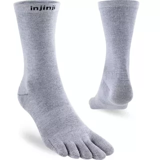 INJINJI ถุงเท้าแยกนิ้วซับใน เบสเลเยอร์ LINER CREW COOLMAX ความยาวครึ่งแข้ง เทรคกิ้ง เดินป่า ของแท้100%