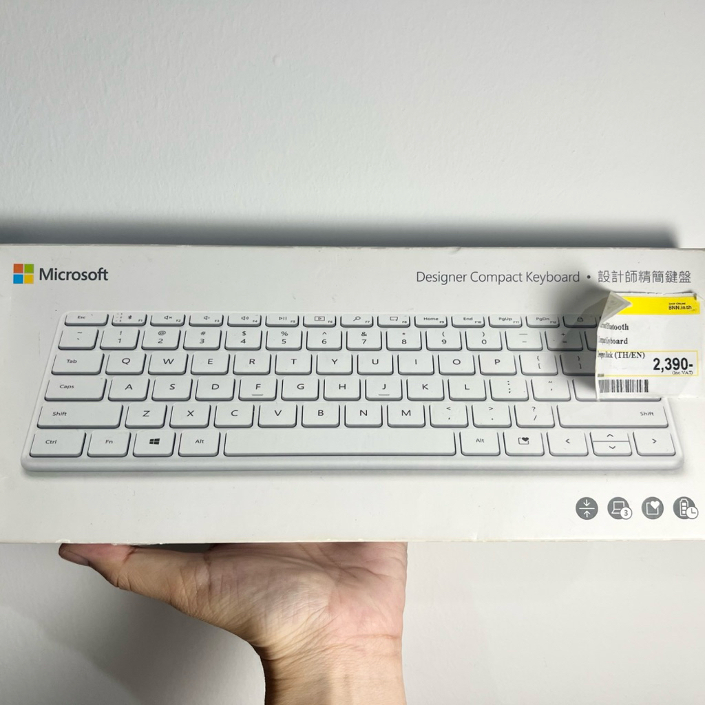 มือสอง ส่งต่อ คีย์บอร์ด Microsoft Designer Compact keyboard bluetooth wireless บลูทูธ ใช้น้อยมาก (fr