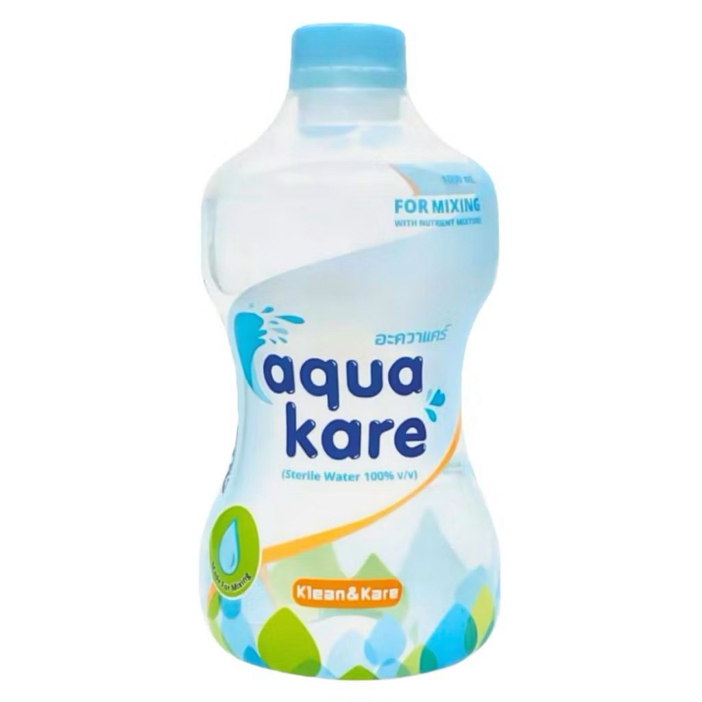Aqua kare น้ำใช้ผสมอาหารเหลว ขวดดัมเบล 1000 มล.
