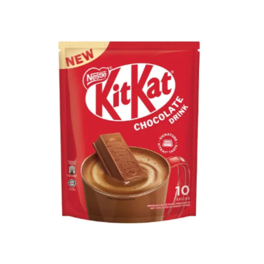 KitKat Chocolate Drink ผงเครื่องดื่มช็อกโกแลตพร้อมชง 1 ถุงมี 10 ซอง (10x33g) นำเข้าจากสิงคโปร์ มีฮาล