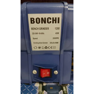 BONCHI มอเตอร์หินเจียร มอเตอร์หินไฟ 5 นิ้ว / 6 นิ้ว / 8 นิ้ว ( Bench Grinder แท่นเจียร เครื่องเจียรตั้งโต๊ะ)