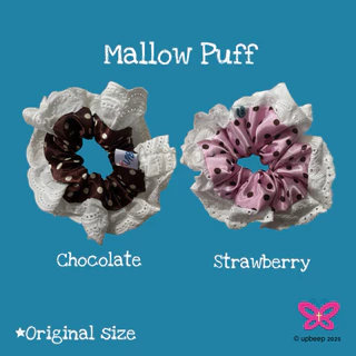[พร้อมส่ง] I Cream Scrunchies Polkadot (หนังยางรัดผมลายจุด) - UPBEEP's handmade ทุกชิ้น