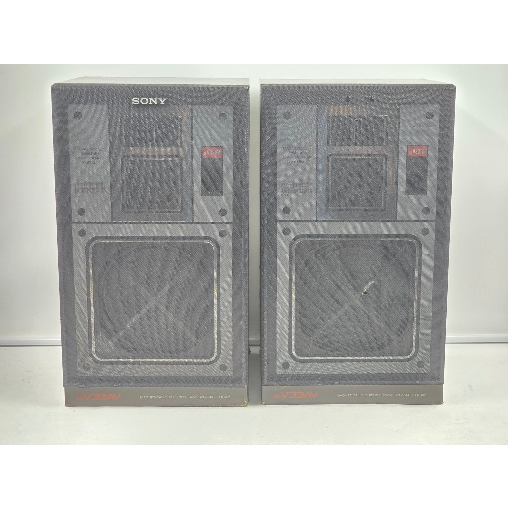 BF47 ลำโพงญี่ปุ่นมือสอง 1 คู่ (357-358) SONY SS-V33AV 40-80W 6 โอห์ม Woofer 5.5 นิ้ว Size ตู้ 21.5x2