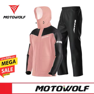 MOTOWOLF MDL 0403 Raincoat เสื้อกันฝนขี่มอเตอร์ไซด์ ชุดกันฝน เสื้อกันฝนพร้อมกางเกง