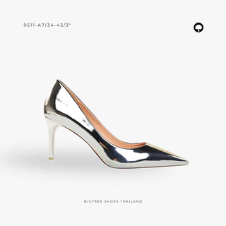 Bigtree Shoes Thailand ส้นสูงออกงาน สีวาวหรู พื้นนุ่ม เดินง่าย ไซส์ 34-43 (รหัส 9511-7)