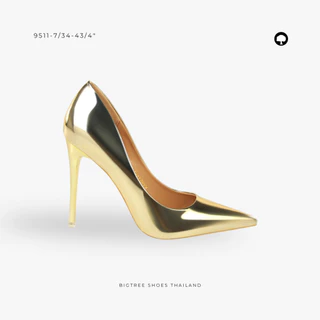 Bigtree Shoes Thailand ส้นสูงออกงาน สีวาวหรู พื้นนุ่ม เดินง่าย ไซส์ 34-43 (รหัส 9511-7)