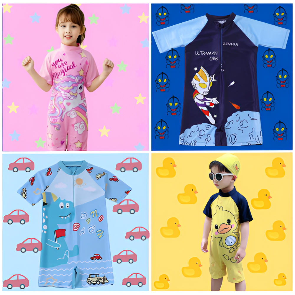 💗ส่งทันที💗6-14ปีชุดว่ายน้ำเด็ก ชุดว่ายน้ำ ลายการ์ตูน การ์ตูน ชุดว่ายน้ําชิ้นเดียว แบบแห้งเร็ว ใส่สบาย#175