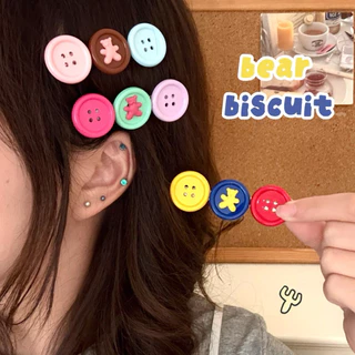 Cute 389 กิ๊บติดผม กิ๊บหนีบผมกระดุมหมี ราคา/1 ชิ้น