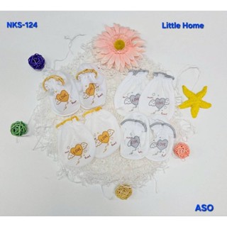 Sale ถุงมือถุงเท้า เด็กแรกเกิด สีขาว ผ้านิ่ม ยืด ผลิตในไทย