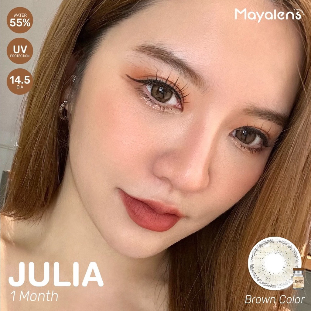 Julia gray brown สีเทา น้ำตาล Mayalens✨คอนแทคเลนส์กรองแสงUV✨