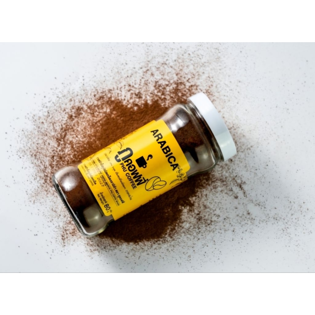 กาแฟสำเร็จรูปอราบิก้า (ทอง) ขวดแก้ว 80 กรัม
