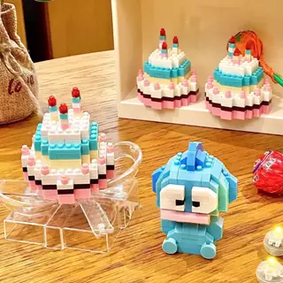 ใหม่ บล็อกตัวต่อเค้ก DIY ของขวัญวันเกิด มีกล่อง มีไฟ ของสะสม ตัวต่อเค้กวันเกิด🎂🎁