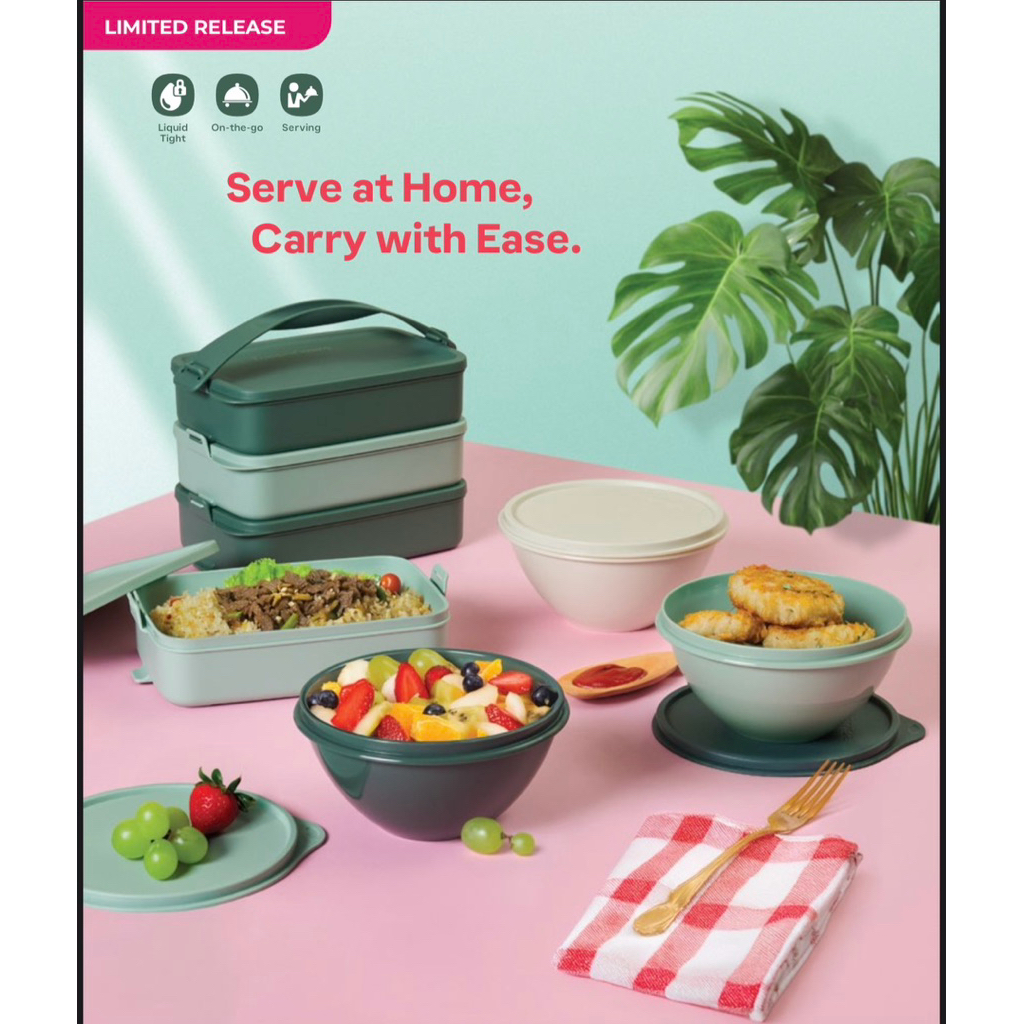 Tupperware รุ่น ปิ่นโต Click To Go Rectangular | 4pcs | 900ml