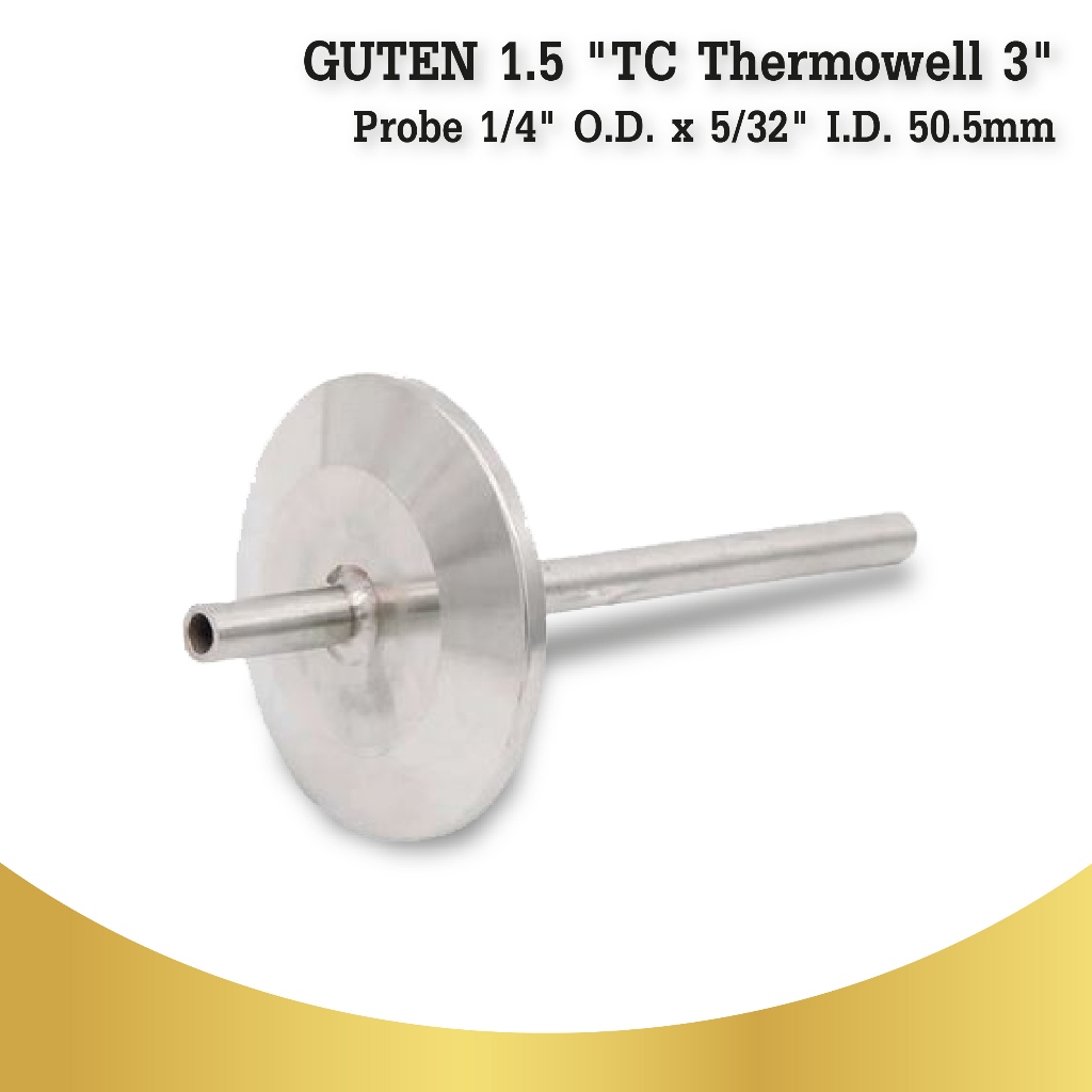 GUTEN 1.5 “TC Thermowell 3” Probe 1/4 “O.D. x 5/32” I.D. 50.5mm