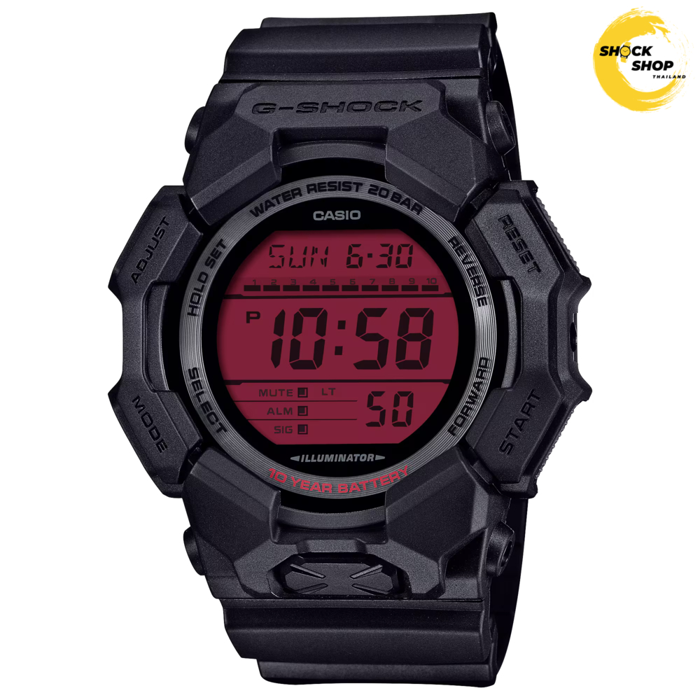 CASIO G-SHOCK นาฬิกาผู้ชาย รุ่น GD-010BBR-1 ซีรีส์ GD-010 วัสดุเรซิ่น สีดำ จีช็อค