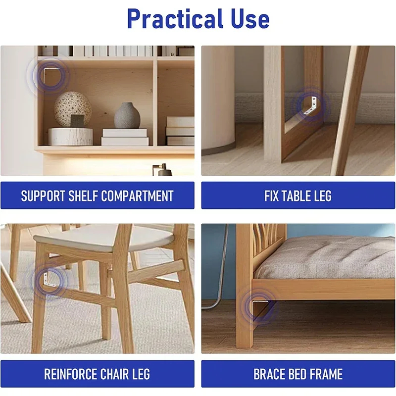 100PCS/ชิ้น สแตนเลสมุมเหล็ก เหล็กฉากรับชั้น เหล็กตัวL เหล็กDIY ความหนา 1.5mm  รองรับชั้นวางของ ฉากยึดมุม 90 องศา ข้อต่อฉ - รูปที่ 5