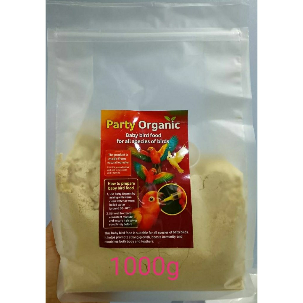 อาหารลูกป้อนB12 Party Organic สำหรับนกทุกสายพันธุ์1000g