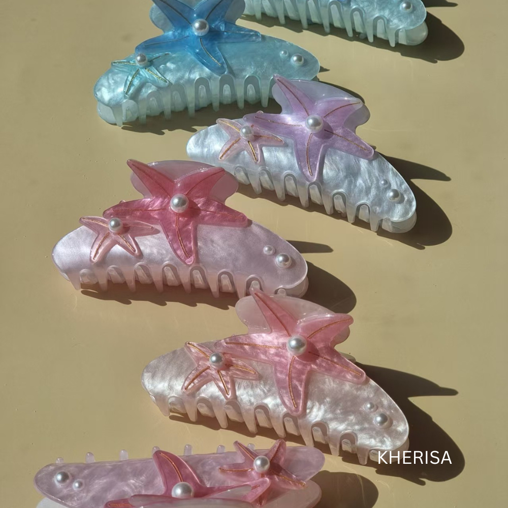 (พร้อมส่ง/ส่งด่วน) กิ๊บหนีบผมขนาดใหญ่ 9.5cm สีพาสเทล - Pastel North Carolina B. Claws Hair Clip KHERISA (030106)