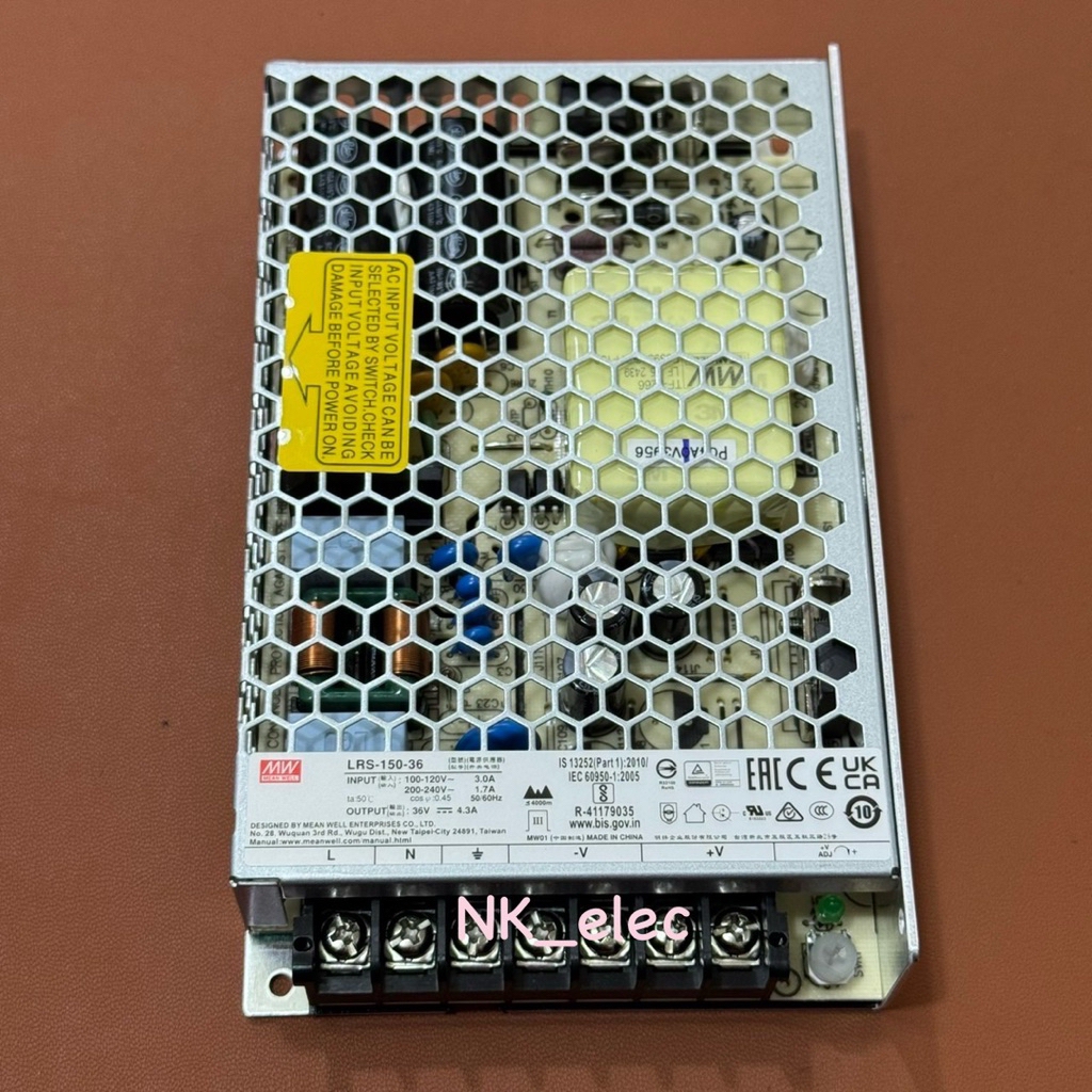 LRS-150-36 POWER SUPPLY INPUT : 100-240VAC OUTPUT : + 36VDC 4.3A พร้อมส่งในไทย🇹🇭