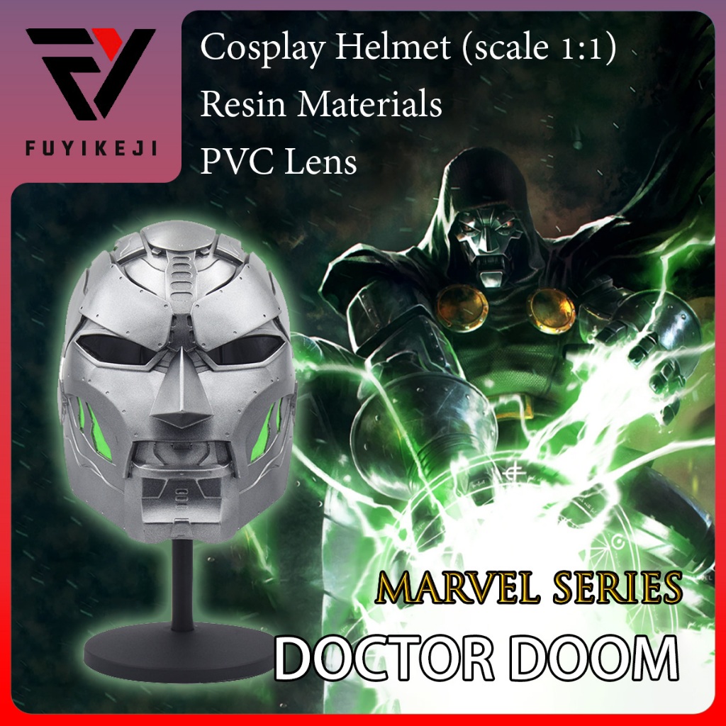 Replica | Dr. Doom | คอสเพลย์ Marvel | Games Props | Mask | Cosplay | Helmet