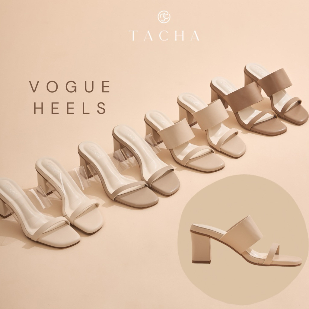 TACHA Vogue heels รองเท้าส้นสูงแบบสวม สูง2.5นิ้ว