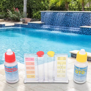 【Buy 10 Get 1 Free】คลอรีนตกค้างและการทดสอบ PH ชุดทดสอบสระว่ายน้ำ ชุดทดสอบคุณภาพน้ำ Water Test Kit