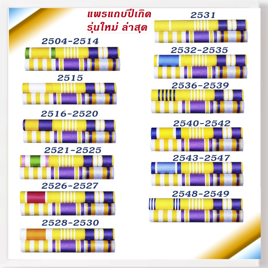 แถบราชการทั่วไป พลเรือน ตามปีเกิด ก.ค.2567