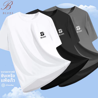 B BLUES เสื้อเชิ้ยชายแขนสั้น Ice-Silk！ระบายอากาศเยี่ยม ใส่แล้วรู้สึกเย็นสบาย เนื้อผ้าแห้งเร็ว เหมาะสำหรับออกกำลังกาย ก✨