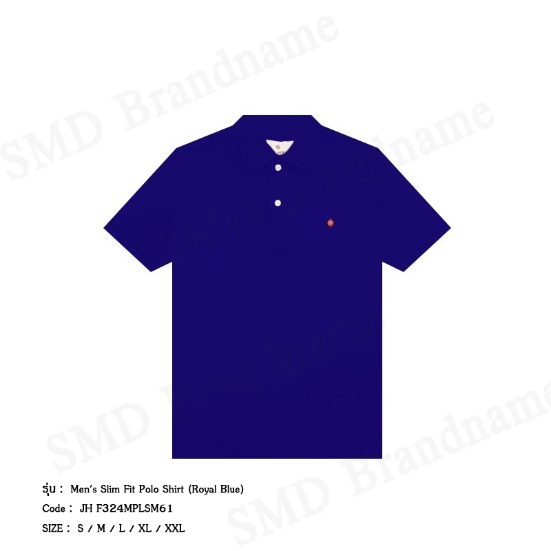 John Henry เสื้อโปโลผู้ชาย รุ่น Men's Slim Fit Polo Shirt (Royal Blue) Code: JH F324MPLSM61