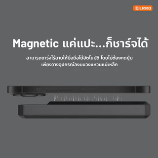 ELRRO EW55 Magnetic 20000mAh แบตเตอรี่สำรอง PD 20W | QC 3.0 wireless power bank แม่เหล็ก QI Wireless Charge 15W แบตสำรอง