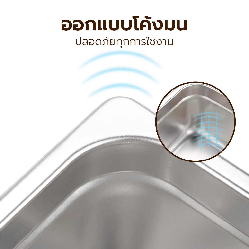 Alechaung ที่เคาะกากกาแฟ ถังเคาะกากกาแฟ Knock Box ขนาด 2L อุปกรณ์สำหรับกาแฟ สแตนเลส - รูปที่ 3