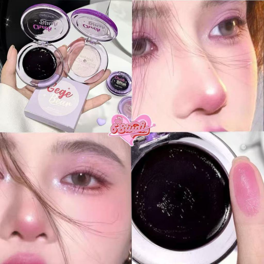 GEGE BEAR บลัชออน บลัช บลัชออนปัดแก้มคริสตัลใส ครีม เปลี่ยนสีได้ กระจ่างใสอย่างเป็นธรรมชาติ ติดทนนาน