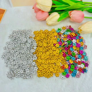 ดอกพิกุลเงิน,ดอกพิกุลทอง🌼แพ็ค100ชิ้น(พร้อมส่ง📌)ตกแต่งเหรียญโปรยทาน