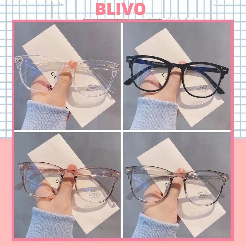 COD-💖แว่นกรองแสงสีฟ้า ป้องกันรังสียูวี กรอบสี่เหลี่ยมใหญ่ เลือกสีได้ แฟชั่นสวยงาม insสไตล์เกาหลี ผู้ชายและผู้หญิงนั