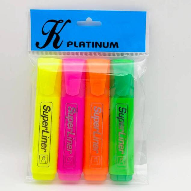 🎀แพ็ค 4 ชิ้น 🎀 ปากกาไฮไลท์ เน้นข้อความ 4 สี เครื่องเขียนสำนักงาน โรงเรียน
