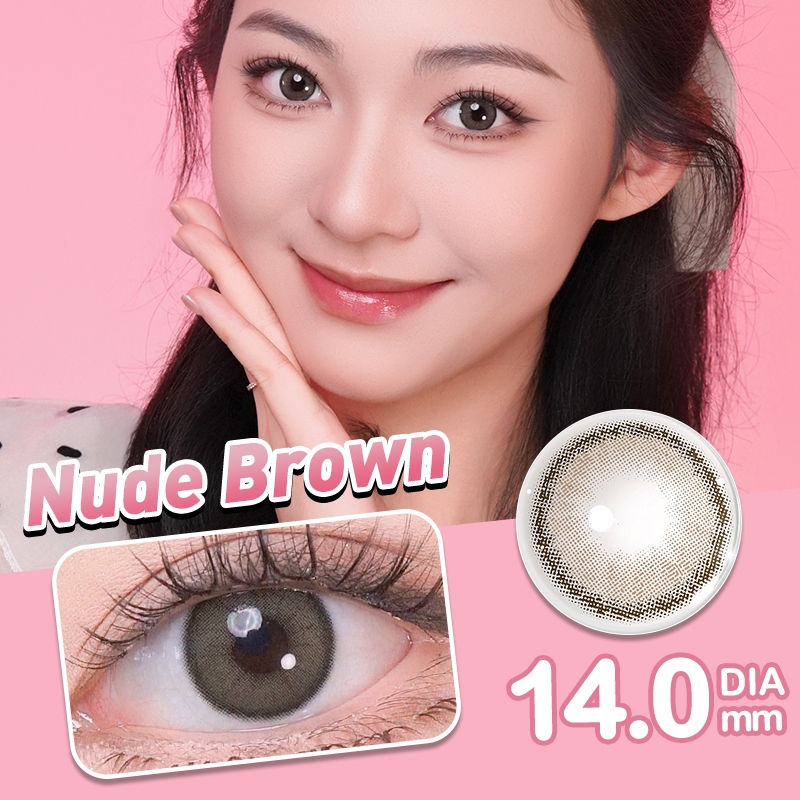 No.1🏆Realcon คอนแทคเลนส์ 6 เดือน Mini Olivia Brown ลายฮิต สายตาสั้น contact lens 2 ชิ้น/คู่ รูปที่ 8