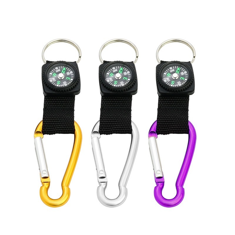 พวงกุญแจ คาราบิเนอร์ เข็มทิศ ตะขอเกี่ยว พวงกุญแจเดินป่า แคมป์ปิ้ง ท่องเที่ยว HHsociety - รูปที่ 7