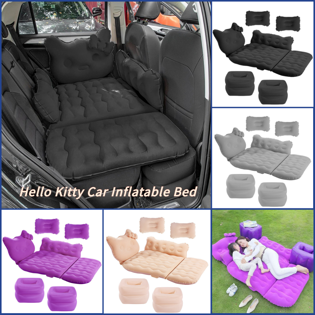 เตียงลมรถยนต์การ์ตูน | เตียงลมในรถ | เตียงลม | เนื้อผ้า Flock นุ่มสบายผิว | ไม่มีกลิ่น ปลอดสารอันตราย 100% | แถมปั๊มลมฟร