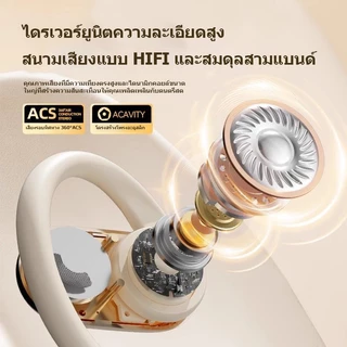 【รับประกัน 3 ปี】B06 หูฟังบลูทูธไร้สายสำหรับเล่นกีฬา พร้อมระบบเสียง HiFi สเตอริโอ HD รองรับ Android และ Apple
