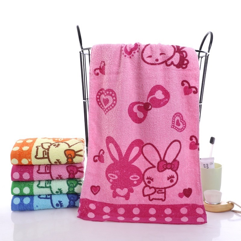ผ้าขนหนูเช็ดผม ผ้าขนหนูเช็ดหน้า ผ้าฝ้าย การ์ตูน แพ็ค 12 ผืน เนื้อผ้าหนานุ่ม ซับน้ำได้ดีเยี่ยม【 ขนาด 30 x 70 ซม. 】(คละสี) - รูปที่ 5