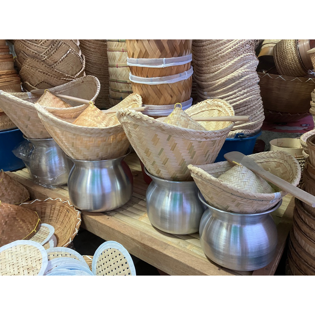 ชุดนึ่งข้าวเหนียว(ครบชุด) ที่นึ่งข้าวเหนียว ชุด 4 ชิ้น