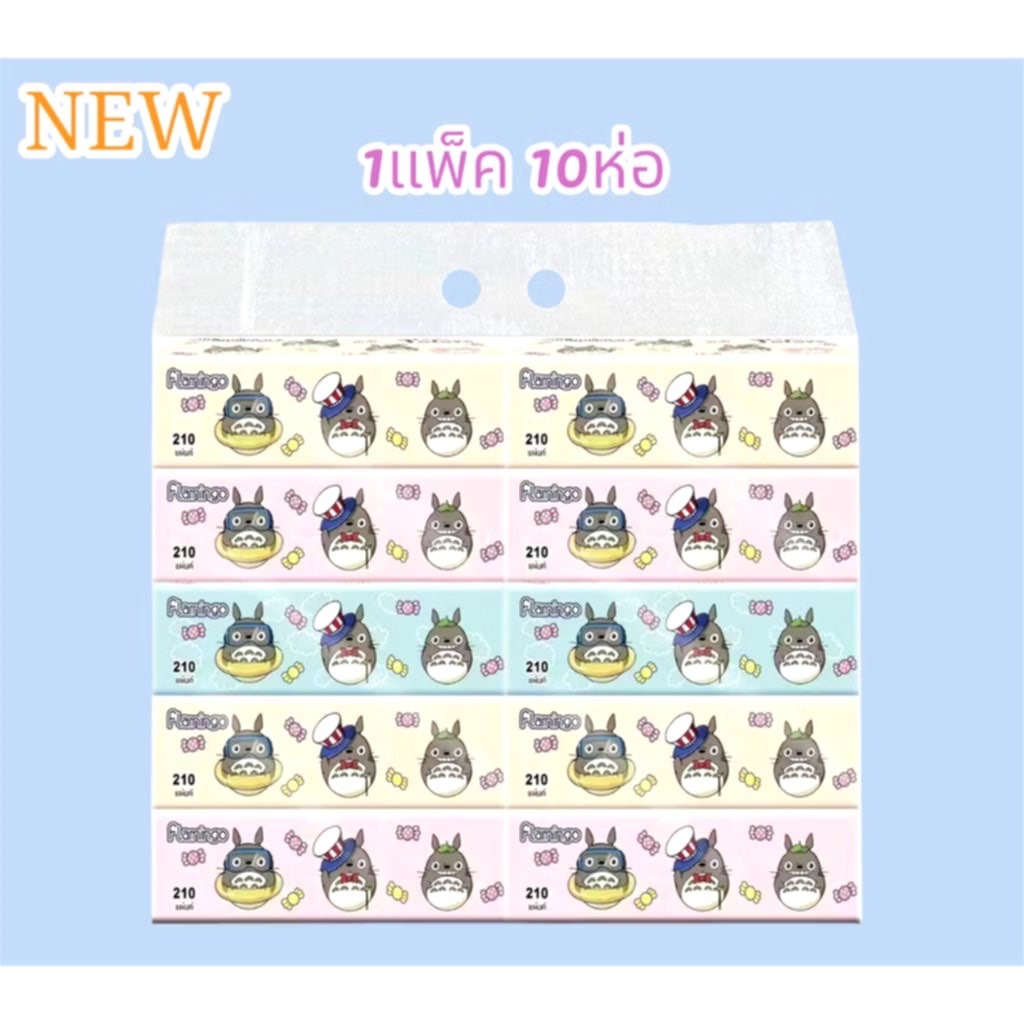 กระดาษทิชชู่เช็ดหน้าหนานุ่ม 3 ชั้น คละลายการ์ตูน 1 แพ็ค มี 10 ห่อ สินค้าขายดี! คละลาย / ทิชชู่หมีอวกาศ 1หิ้ว5ห่อ168แผ่น - รูปที่ 5