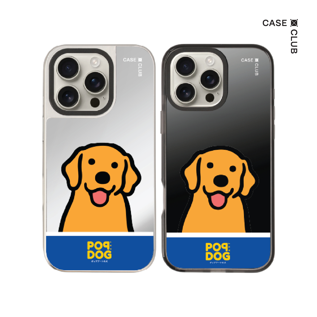 CaseClub เคสไอโฟน เคสกระจก ลาย Join The Club Golden Retriever สำหรับ i17 Pro Max/i17 Pro/i17 Air/i17