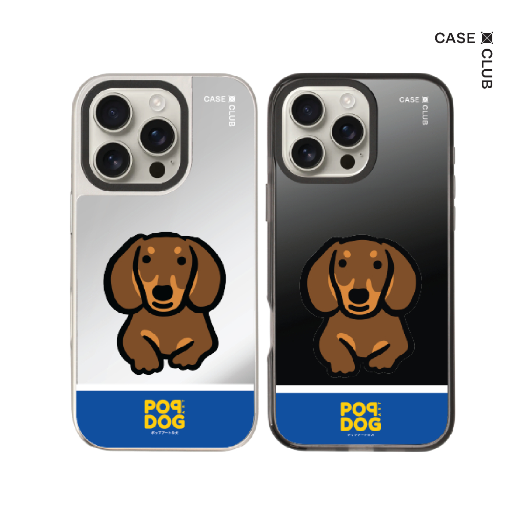 CaseClub เคสไอโฟน เคสกระจก ลาย Join The Club Dachshund สำหรับ i17 Pro Max/i17 Pro/i17 Air/i17