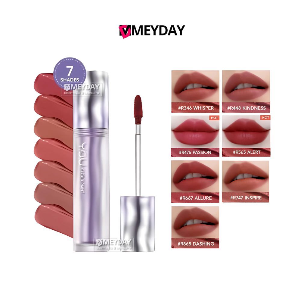 Y.O.U Cloud Paint Matte Lasting Lip Cream วาย.โอ.ยู คลาวด์ เพนต์ แมท ลาสติ้ง ลิป ครีม 3 กรัม