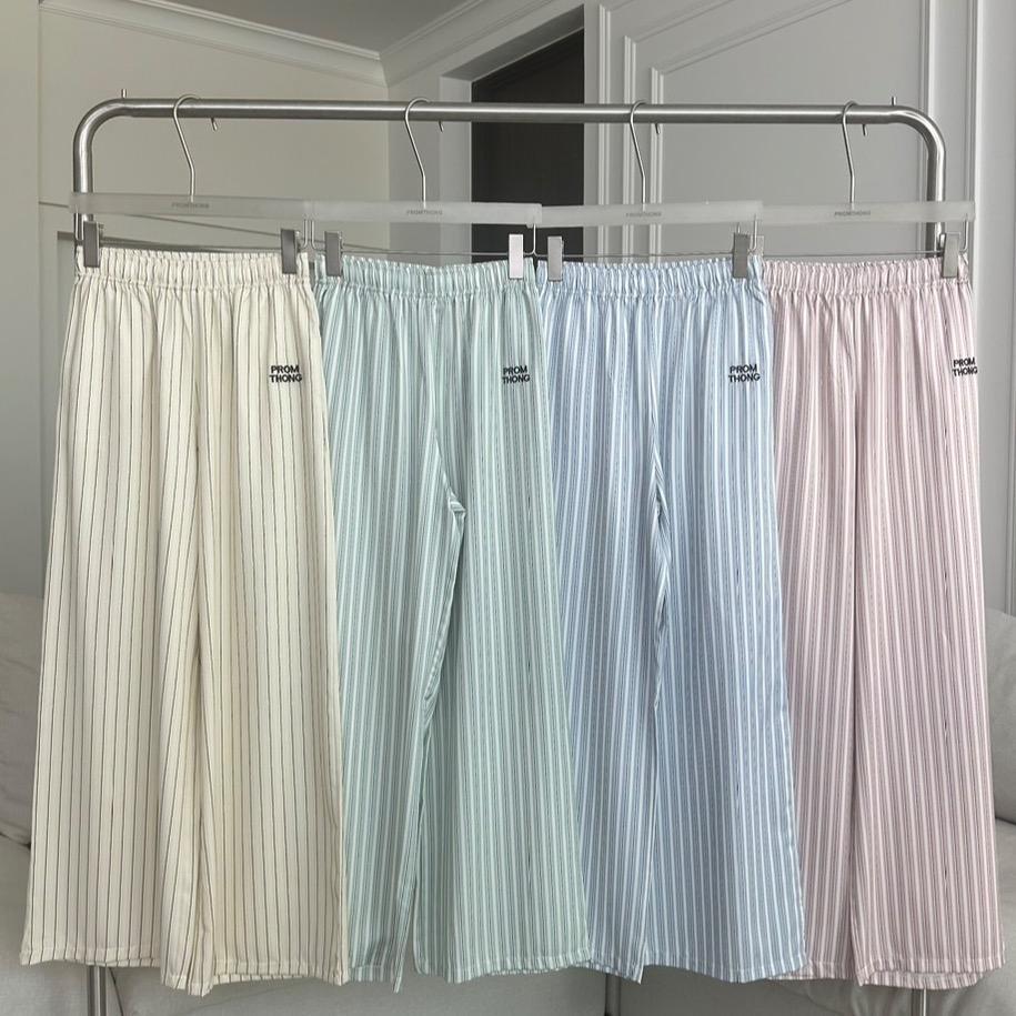 PTL2802 กางเกงลายริ้วปักPROMTHONG (PREMIUM PROMTHONG)