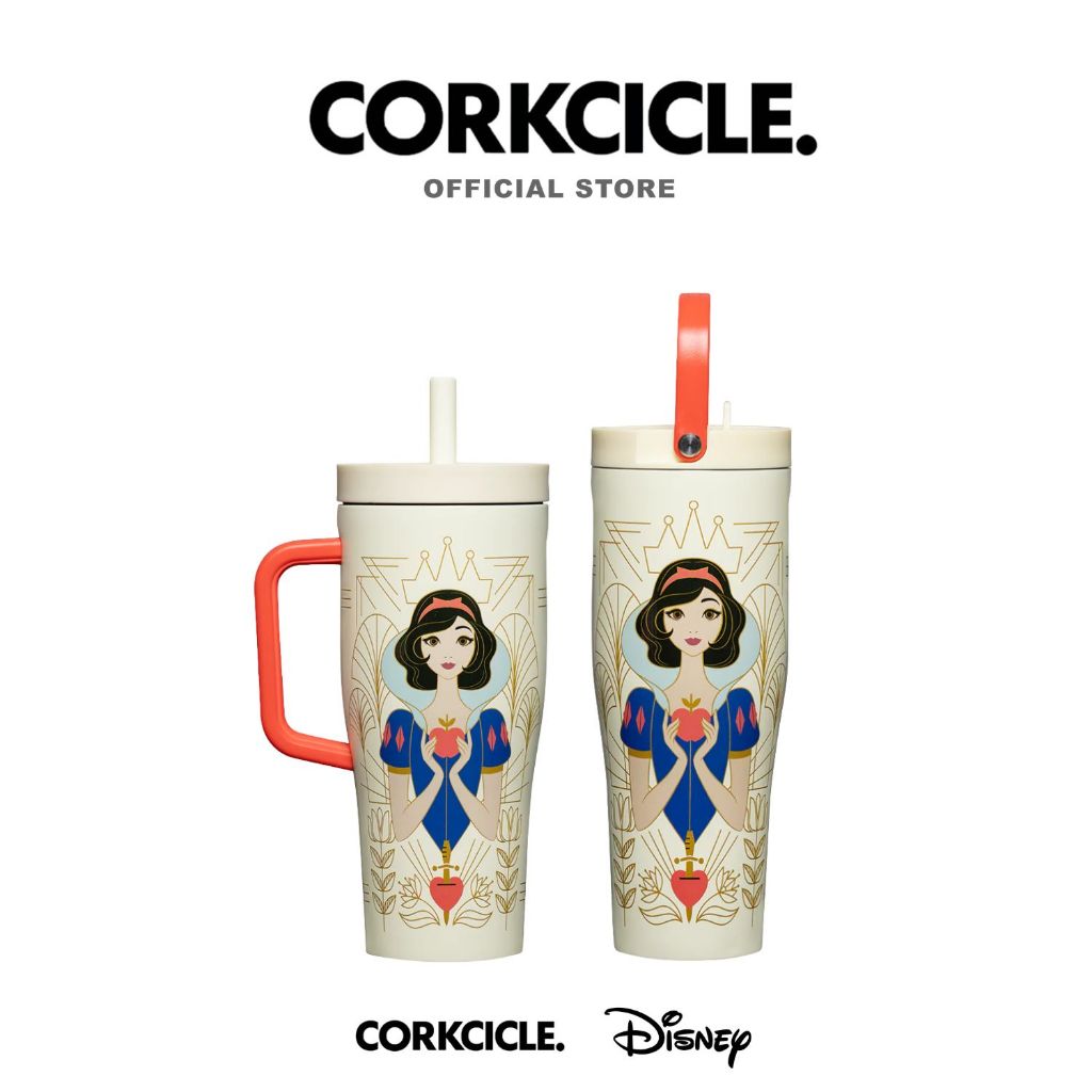 Corkcicle | Disney Princess Snow White ครีม | Keeps Cold เก็บเย็น 20hrs Cruiser | Go Cup XL