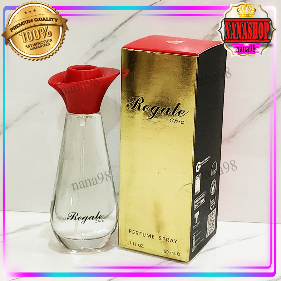 ส่งฟรี น้ำหอม รีเกล ชิค Regale Chic Perfume SPRAY รีเกล  เพอร์ฟูม สเปรย์ กล่องทอง แดง 50 ml. ราคา ถูกที่สุด ดีลบีเคเค รูปภาพหลัก