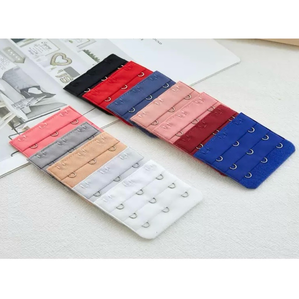 B08 ส่วนขยายสายรัดสายรัด 3 ตะขอ 2 แถวผู้หญิงอินทิเน็ตตะขอยาวผู้หญิงแผงวงจรผู้หญิง 2 / 3 / 4 บัก